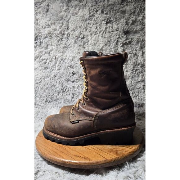 RED WING 4420 Loggermax Brown Steel Toe Waterproof Boots Size 10.5 D - Picture 2 of 7